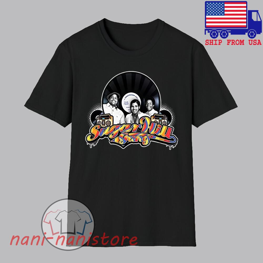 SugarHill Gang Men#039;s Black Size S5XL Unisex T-Shirt XXXL