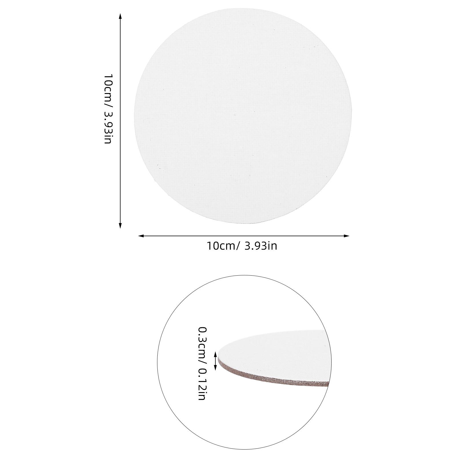 

6Pcs Round Canvas Panel Set 30cm White Artist Canvas Boards Premium Quality for Oil Acrylic Tempera Painting Art Supplies