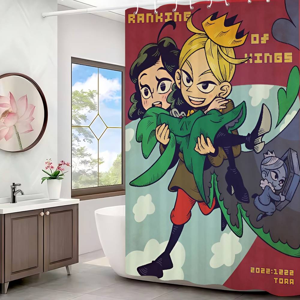 Ranking Anime Shower Curtain, Bathroom Decorative Shower Curtain, Waterproof Shower Curtain With Hooks