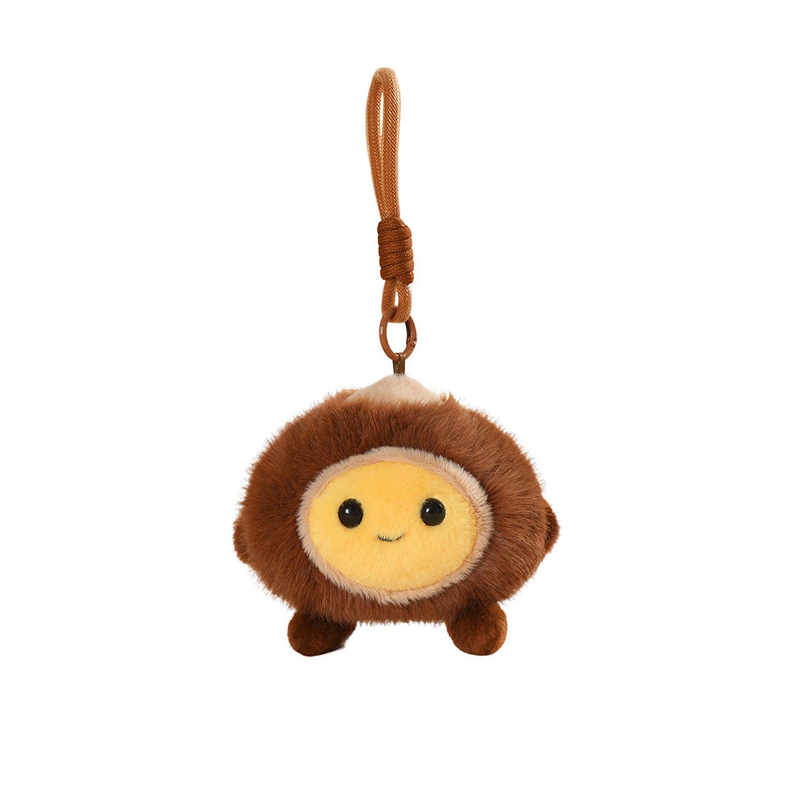 Roasted Chestnuts In Sugar-coated Heated Sand Plush Doll Hanging Ornament With High Appearance Cute Bag Key Chain Pendant one size