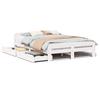 Solid Wood Bed without Mattress White 140 x 190 cm Pine Wood