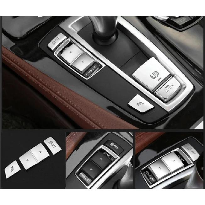 Car Central Handbrake Auto H Button Left side Covers Stickers Trim for BMW 5 series GT 5/6/7 series F10 F01 F02 X3 X4 X5 X6