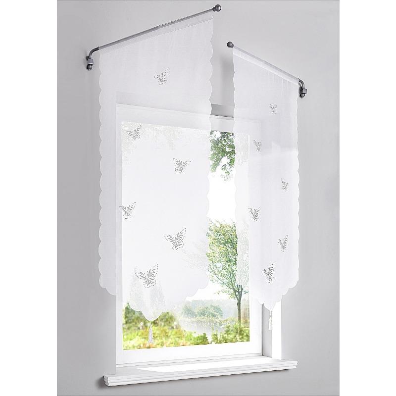 

35/603 Пряжа Лазерне Різання Метелик Трикутна Штора, Екран для Вікна Width 40X Height 60cm білий