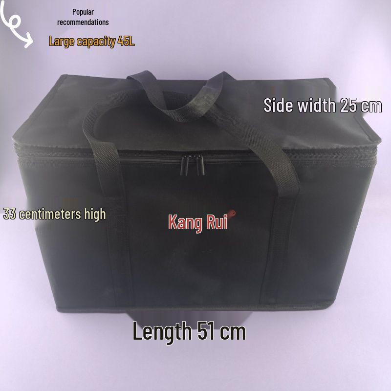 Large Capacity Insulated Picnic Cooler Bag - Handheld Ice Box for Outdoor, Takeaway & Bento