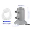 Pompa con Filtro a Cartuccia per Piscine Fuori Terra 55W 250LCelsiusH Portata Basso Rumore Circolazione e Filtrazione Migliorate Pompa Filtro Acqua con Cartuccia