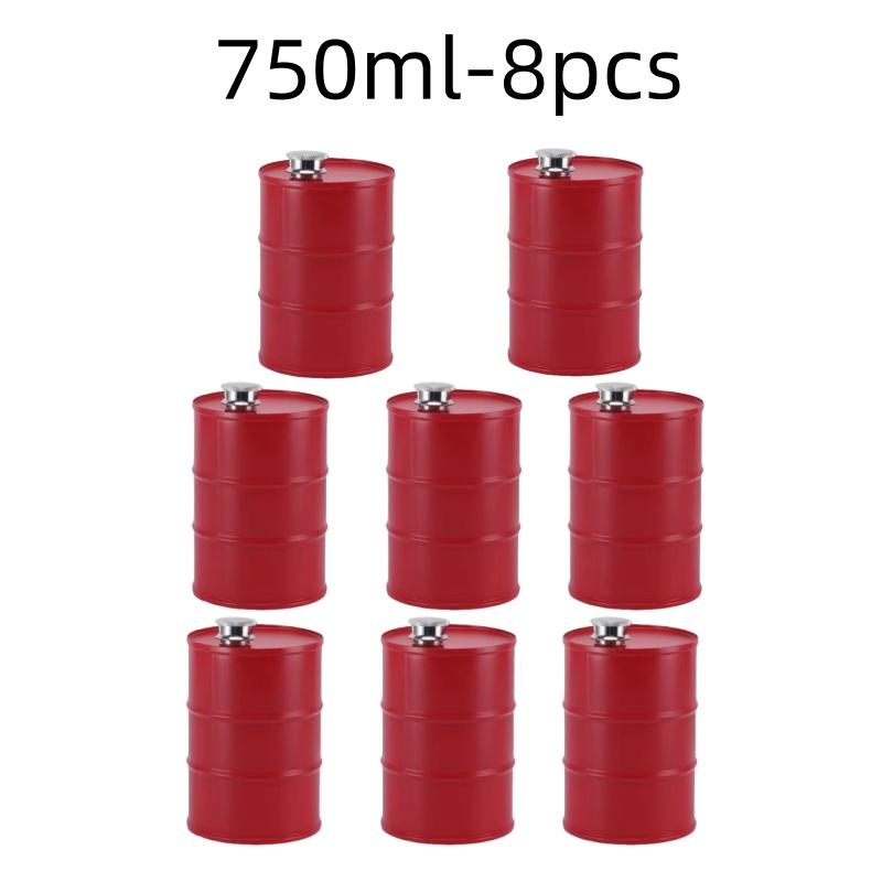 1Pc 25oz Water Bottle Drums Whisky  Portable Stainless Steel Hip Flask