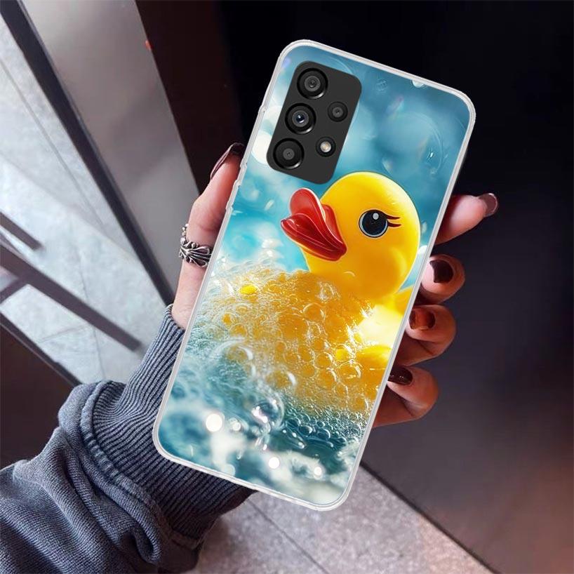 Rubber Ducks Swimming Pool Phone Case For Samsung Galaxy A12 A52S A42 A32 A22 A51 A50 Note 20 Ultra 10 S10 Plus A71 A70 A31 A30