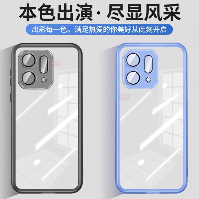 Applicable to opporeno11pro mobile phone case, new transparent silicone reno11 lens all-inclusive anti-drop soft case