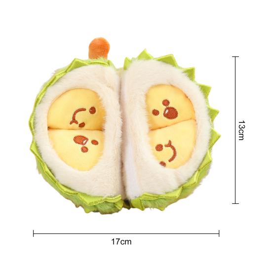 Durian Plush Toy Detachable Fruit Doll Soft Durian Pillow Cute Peeling Plush Doll Realistic