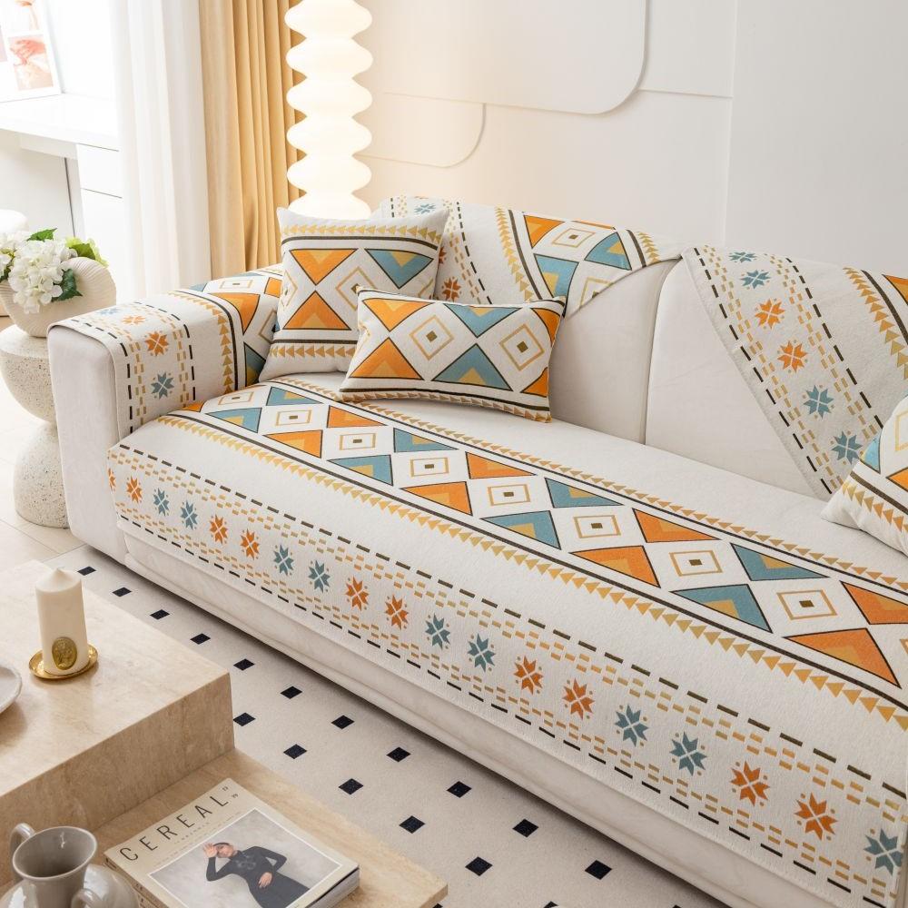 Nordiske Chenille Sofatrekk til Stue Sklisikre Støvtette Sofatrekk Universelle Bøhmiske Vaskbare Sofaer Funda Sofa