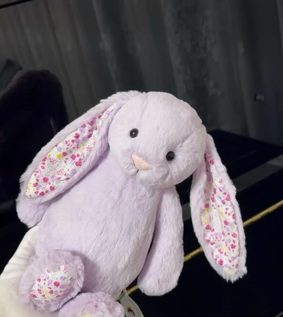 Fragrant Bonnie Rabbit Plush Toy with Floral Ears Kawaii Stuffed Doll Soft Sofa Cushion Kids Birthday Gift Room Decor