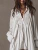 Dames Blouse met Kraag en Lange Mouwen, met Knoopjes