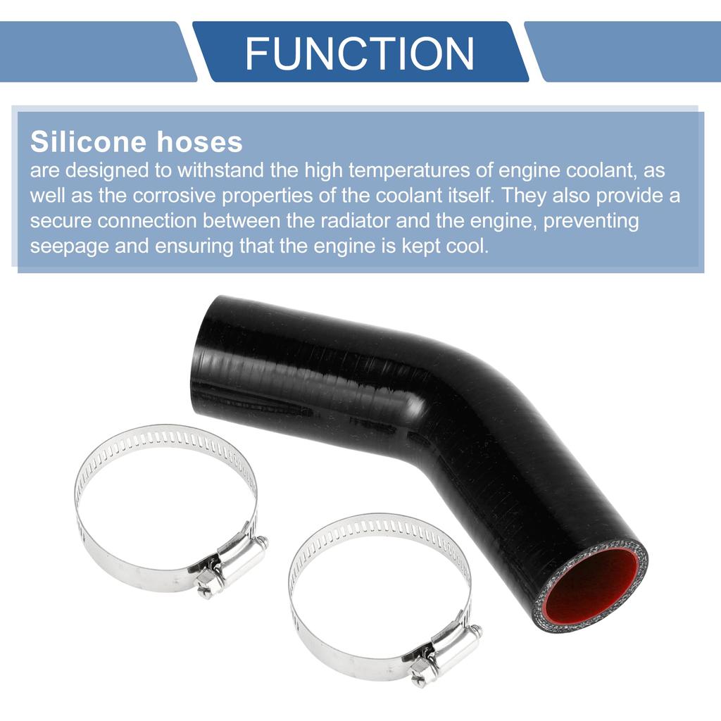 X AUTOHAUX Tubo in Silicone, Tubo in Silicone, Gomito a 45 Gradi, Generale