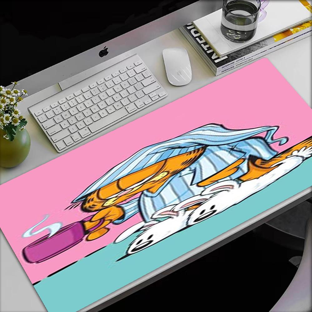 Garfield Theme Mouse Pad, Non Slip Rubber Base, Multifunctional Office & Home Decor, Perfect for Workspace Personalization.