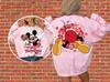 Disney Mickey & Minnie Love Hearts Valentine 2-Sided Shirt | Mickey Happy Valentines Day 2025 | Disney Couple Tee R1026-2