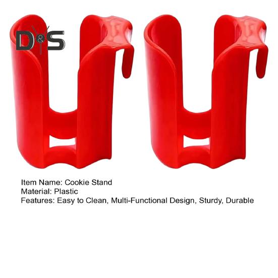 1/2ks Červený hrnek s držákem na sušenky Stojan na 10 sušenek Plastový kelímek Postranní Organizér na sušenky Čerstvost-Utěsnění Zásobník na sušenky Skladování Červený kelímek na sušenky s úložným prostorem