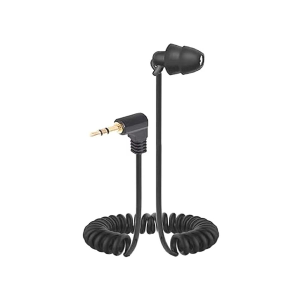 Heavy Bass Single Side Earphone Flexible Cable Single Headphones 3.5mm Spring Earphones Tablet PC