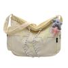 Large Capacity Corduroy Women's Shoulder and Crossbody Tote Bag with Pentagram Design