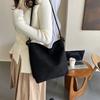 Stylish Retro Suede Bucket Bag For Women In Black Khaki And White Perfect For Casual Street Fashion