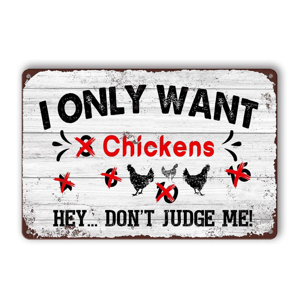 Decorative Metal Wall Sign Rooster Chicken Tin Art 20x30cm Home Kitchen Farmhouse Decor Vintage Retro Poster