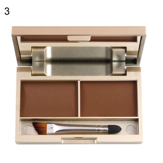 4 g Augenbrauen-Palette, wasserfest, langlebiger Lidschatten, Zubehör für Augenbrauenformung, Kontur-Palette, Pinsel im Lieferumfang enthalten