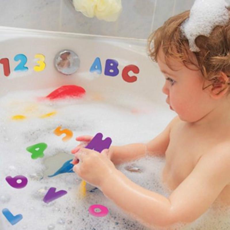 36pcs/set Alphanumeric Letter Puzzle Bath Toys Soft Kids Bathroom Water Toys Early Educational Toy