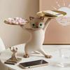 Кошка Хранение Поднос для хранения Смола Статуэтка кошки Фигурка Конфеты Ювелирные изделия Серьги Кольца Ключница Поднос Чаша Дом Стол Гостиная Декор