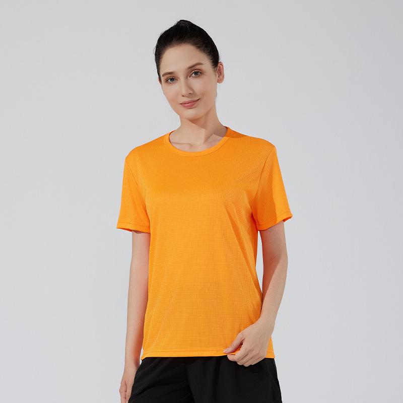 Unisex Quick-Dry Short Sleeve Running T-shirt - Solid Color Sportswear