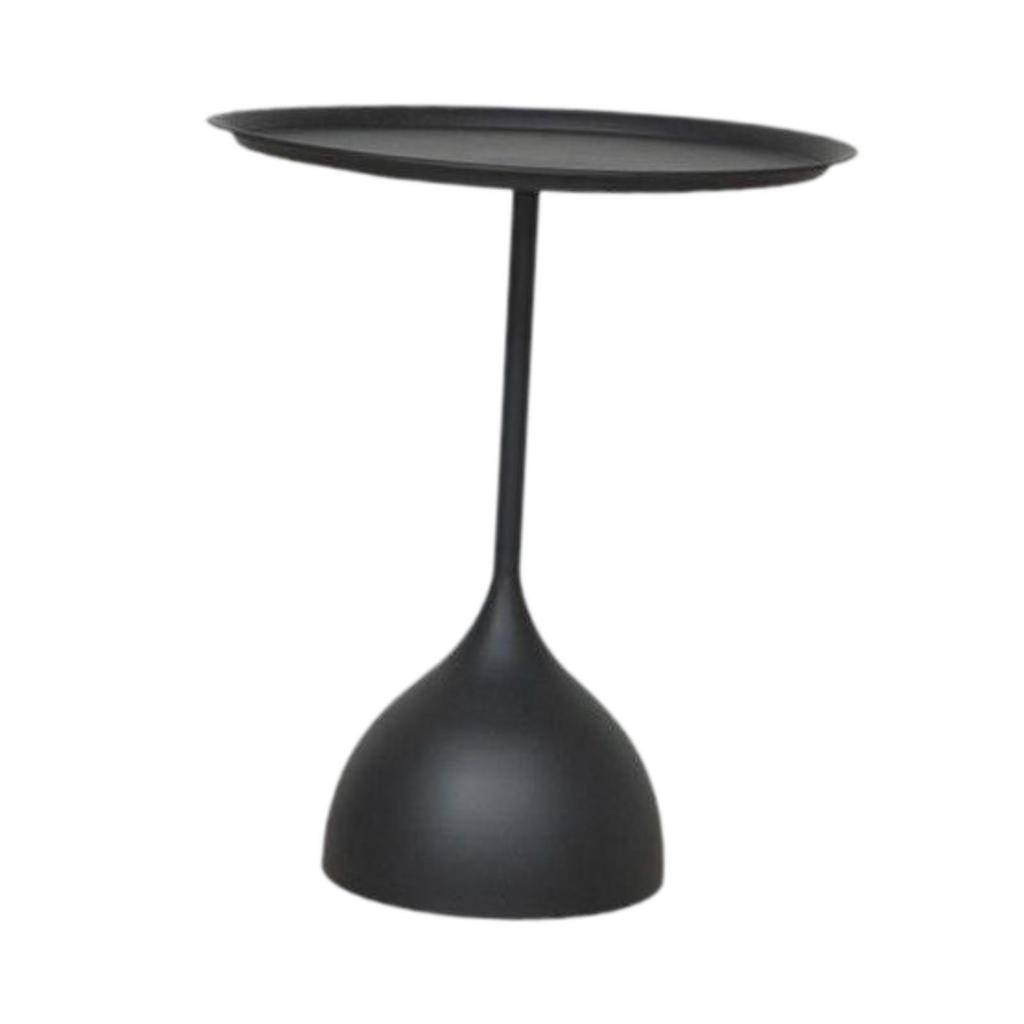 Compact Round Black Table for Drinks And Coffee