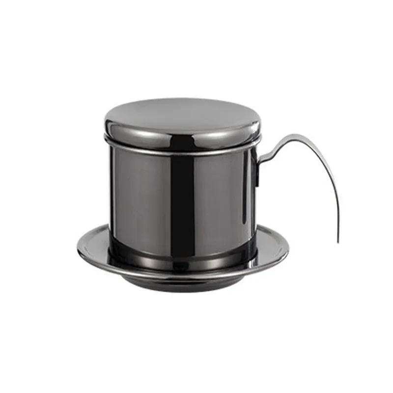 Stainless Steel Vietnamese Coffee Drip Filter Cup Portable Traditional Vietnam Coffee Maker Coffee Brewing Tool for Office Home