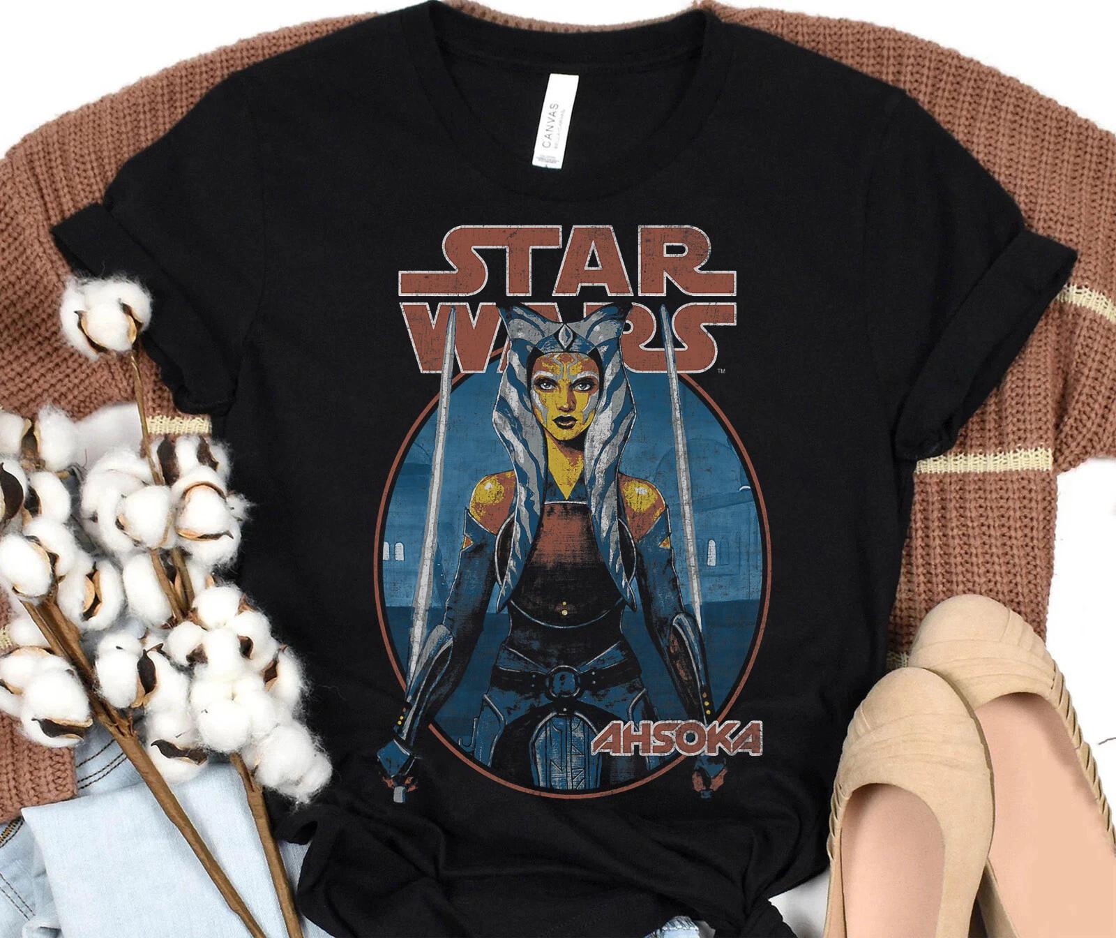 Star Wars Classic Ahsoka Tano Twin Sabers Vintage Unisex Adult Kid Shirt 383025 XL