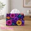 1pc 2d Flat-printed 17.78x10.92x12.95cm Tissue Box Dense Multicolor Wildflower Repeat Pattern Suitable for Home, Office, Vehicle and Party Settings CC
