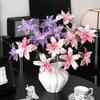 86cm Height Artifiical Flower Branch Flexible Stems Lily Fake Flower  Desktop Ornament