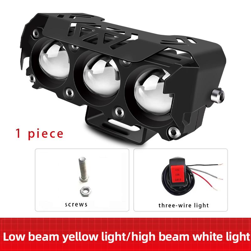Motocykly LED světlomety se 3 objektivy Pracovní bodové světlo Dálkové/tlumené světlomety Motocyklové světlomety Jízdní mlhové světlomety Externí skútry Přední světlomety
