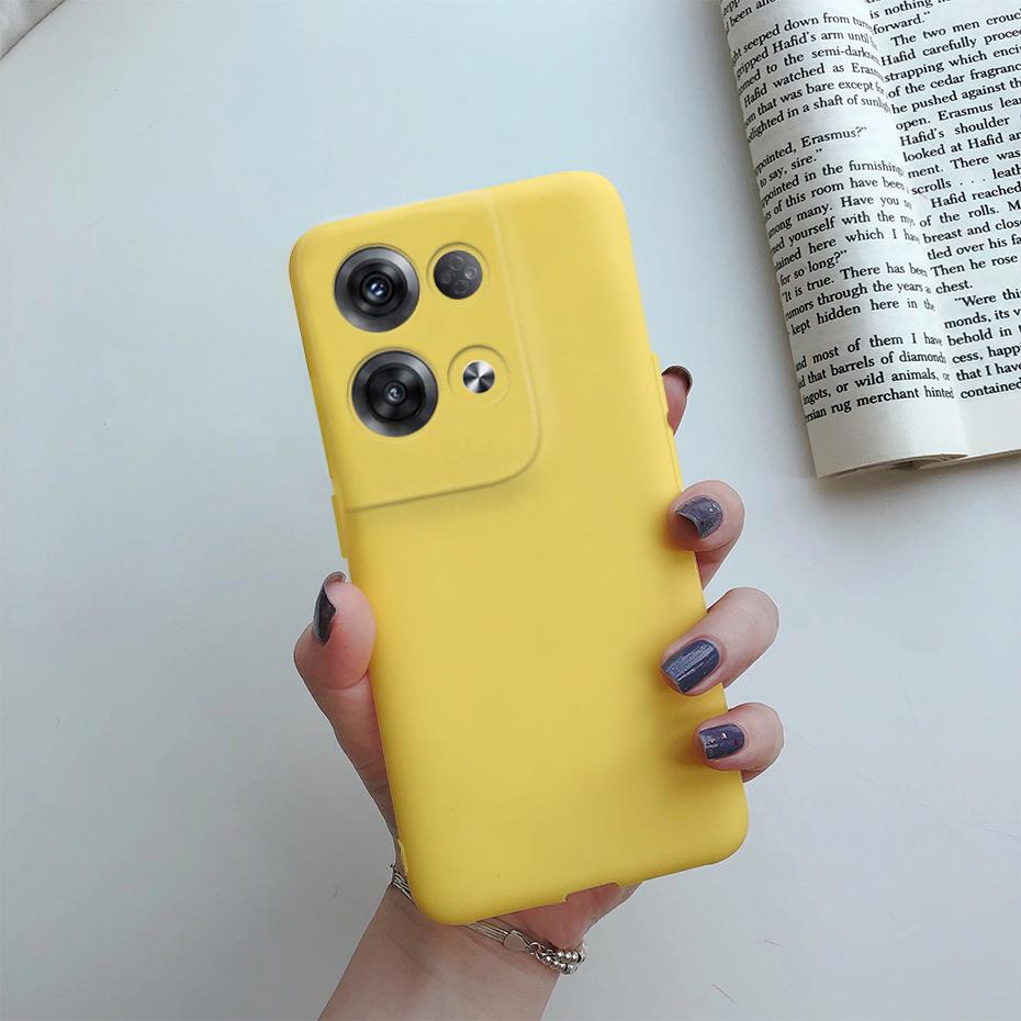 

For Oppo Reno 8 Pro Plus 5G Case Simple Colorful Cute Liquid Silicone Bumper For Fundas Reno8 Pro+ Reno8 4G 8Pro Case Back Cover Reno 8 Pro жовтий
