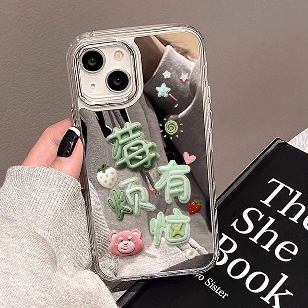 Mirror Phone Case for Apple Phone Case High Quality with Mirror for Apple Mirror Puff Shell Mirror Mask Phone Case