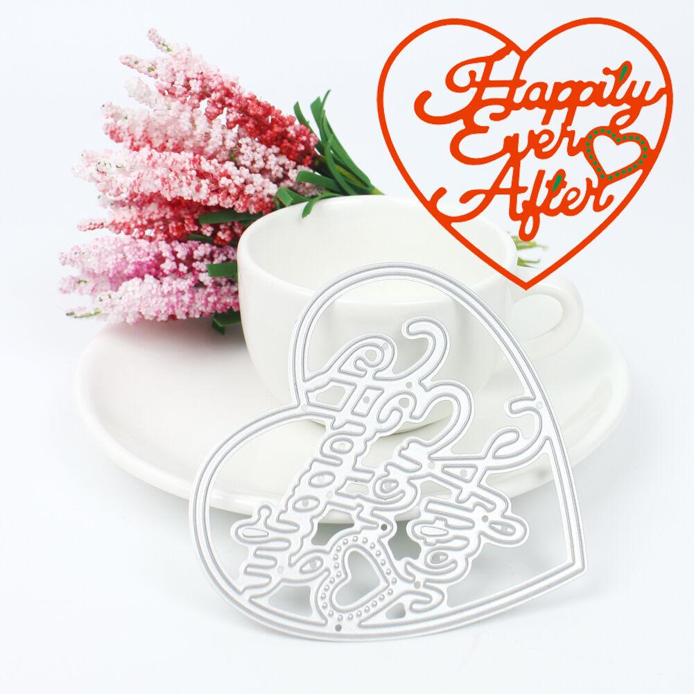 Hollow Out Heart Cutting Stencil DIY Scrapbook Album Paper Card Diary
