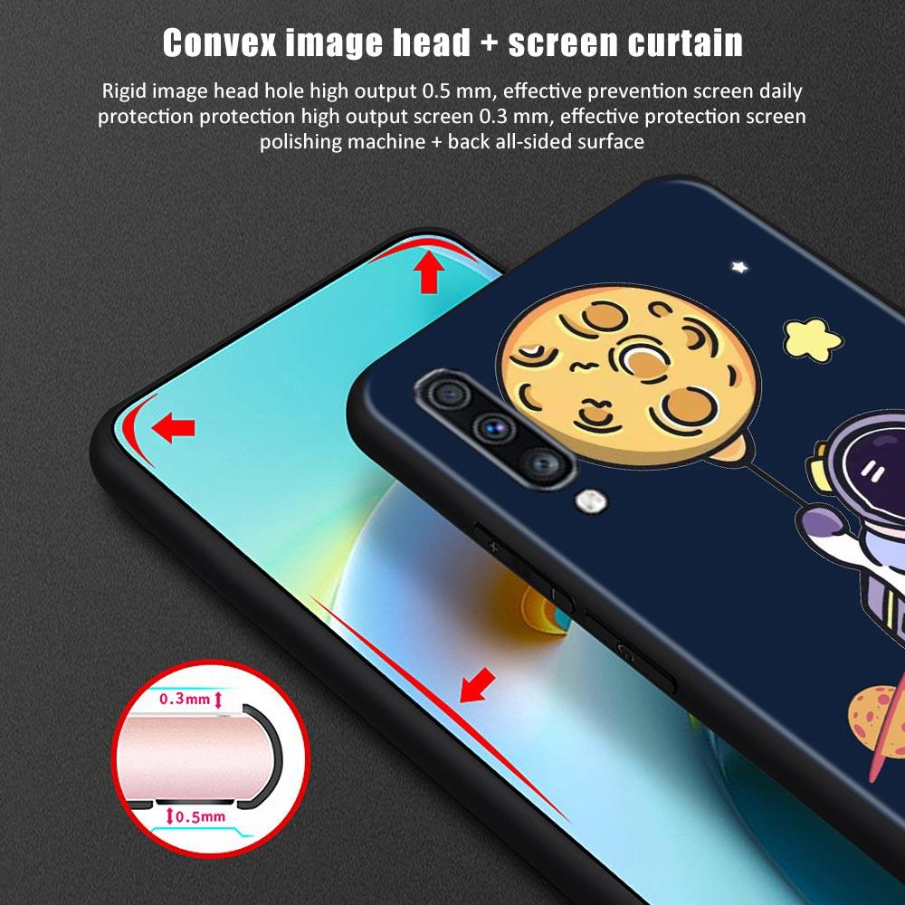 Niedliche Cartoon Stern Planet Astronaut Hülle für Samsung Galaxy A50 A70 A10 A20e A30 A40 A20s A10s A10e A80 A90 A60 A30s Handyhülle
