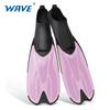 Adult Snorkeling Fins Swimming Freediving Rubber Flipper With Adjustable Strap Yellow Black Blue Pink