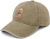 Yorkshire Terrier Dog Print Distressed Baseball Cap Soft Washed Adjustable Casual Outdoor Hat
