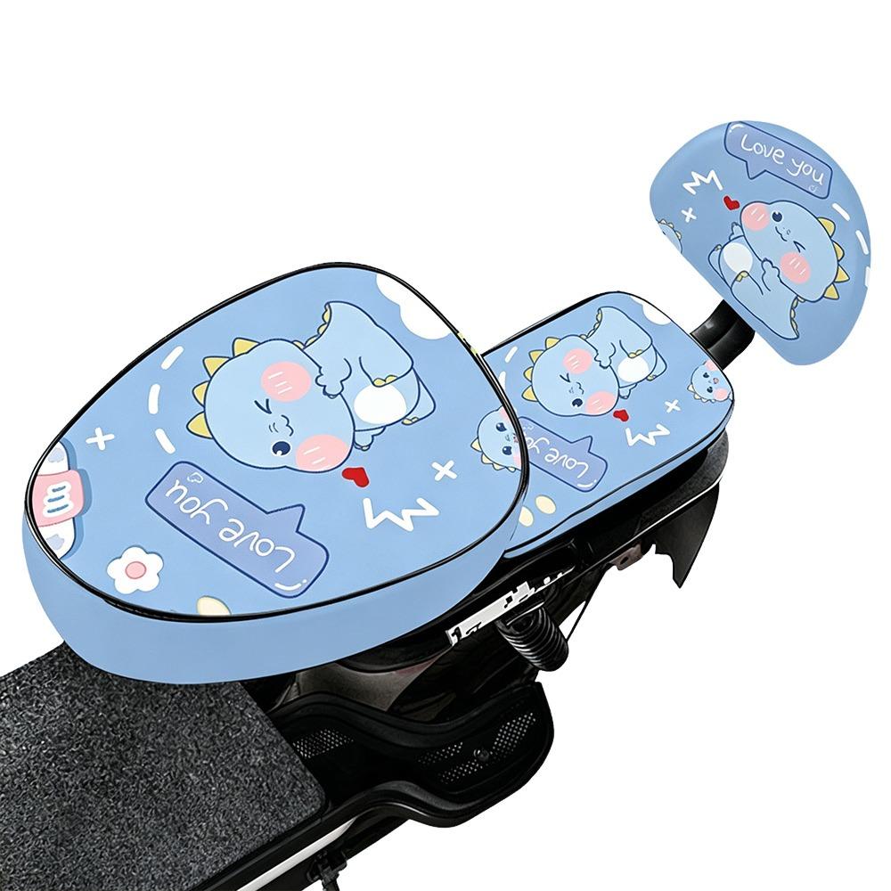 Cartoon Print Electric Bike Seat Cover Waterproof Seat Cushion Cover Electric Scooter