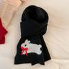 Ladies' Solid Color Soft And Sticky Knitted Cute Scarf And Scarf