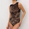 Source Manufacturer Swimsuit Women's Hot-selling Multi-color Mesh Sunscreen One-piece Swimsuit Fresh and Sexy Long-sleeved Sunscreen Swimsuit