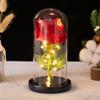 Glass Cover Eternal Rose Ornament, Dried Flower Simulation Bouquet Creative Mother's Day Valentine's Day Gift
