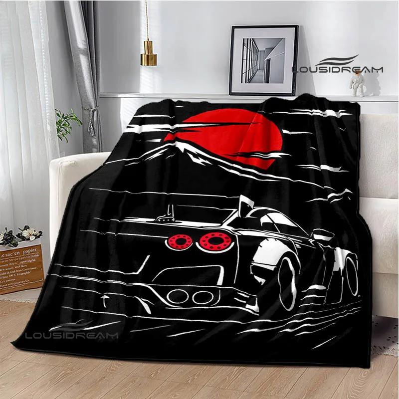 GTR Racing Retro Printed Blankets Warm Blanket Soft and Comfortable Home Travel Bed Blanket Picnic Blanket Birthday Gift