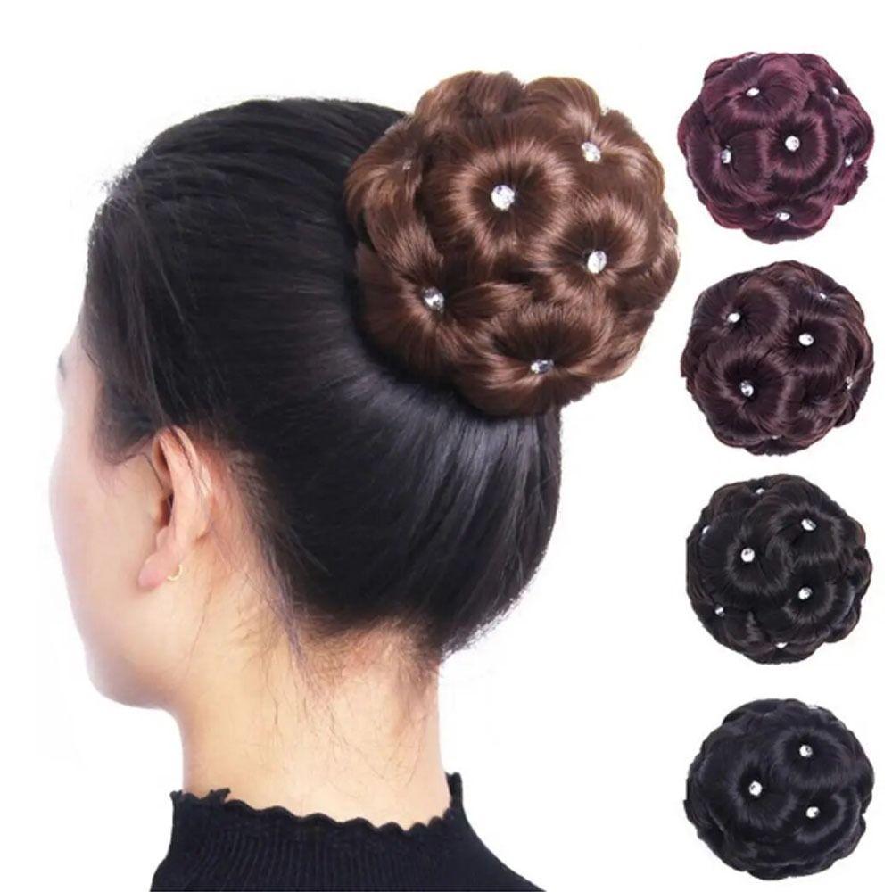 9 Flowers Hair Clips Elastic Hairpiece Claw Clip Fashion Curly Chignon