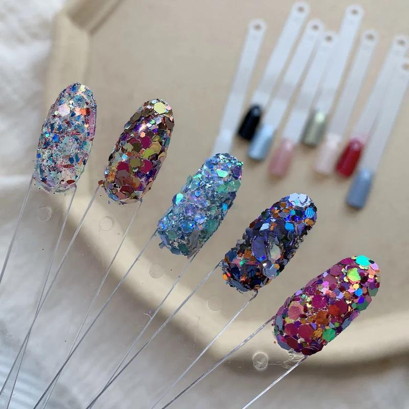 50pcs Nail Polish Swatch Sticks, Detachable Fan-Shaped Nail Art Practice Tips,Nail Color Sample Display for Salon and DIY Manicure Tool