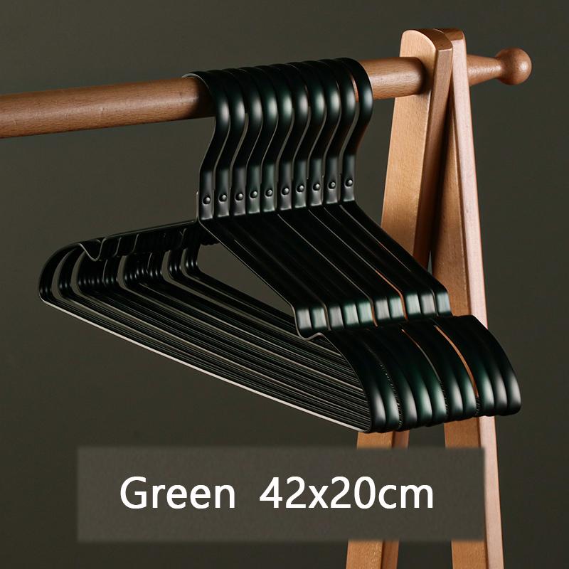 10pcs Matte Gold Hanger Clothes Horse  Aluminum Alloy Drying Rack Anti -slip Dress Towel Hangers Wardrobe Space Saver Organizer