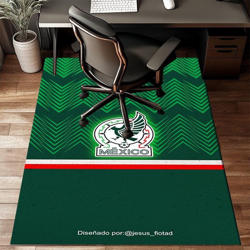 Mexico Football Crest Rug Game Carpet, Floor Mat for Bedroom Living Room Entryway Rug, Home Decor Idea Gift for Christmas birthday