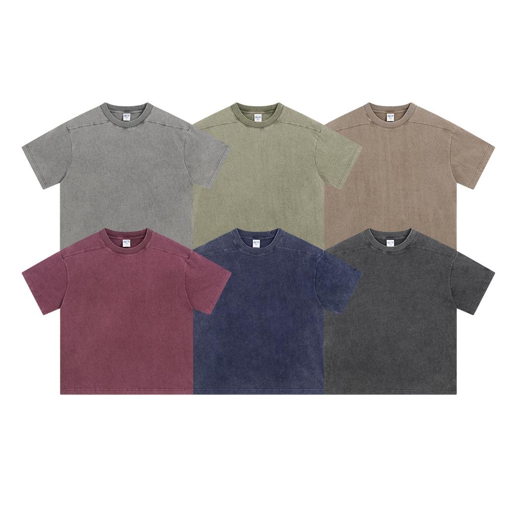 275 GSM 100% Bavlna Prané Tričko Potisk Vlastního Vzoru Pánská Trička Personalizované Tričko